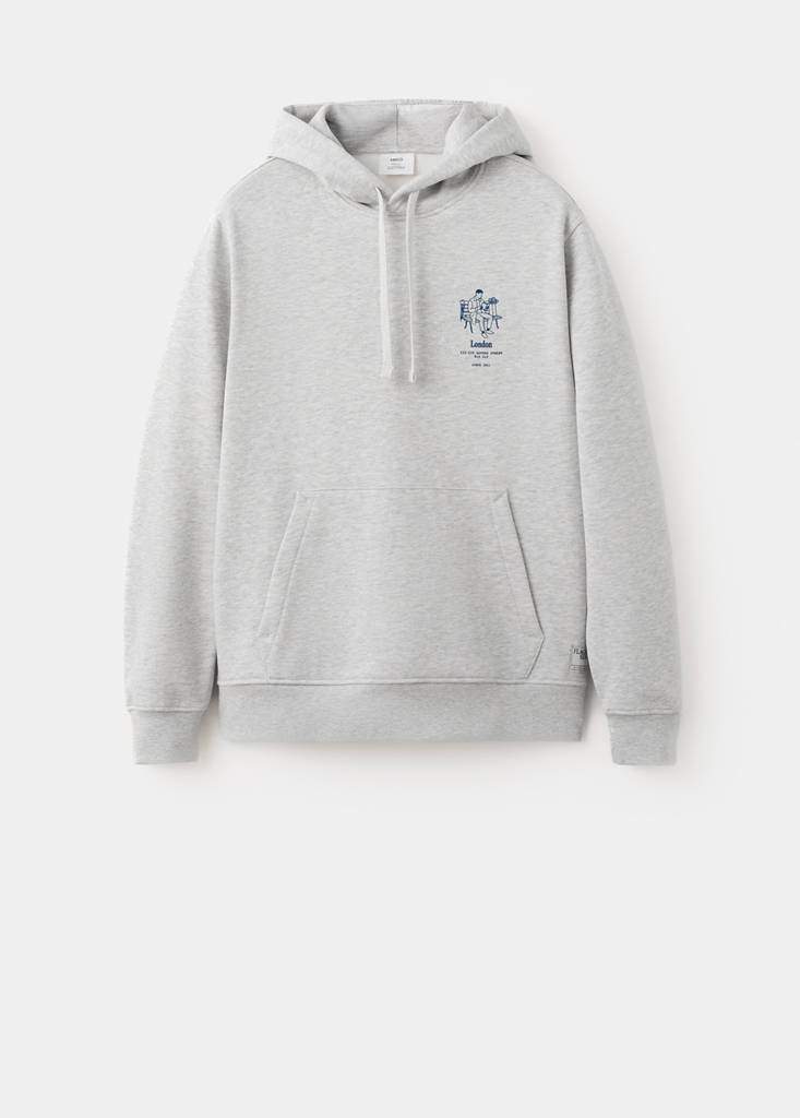 Cotton hooded sweatshirt text — Product image 11 of 19