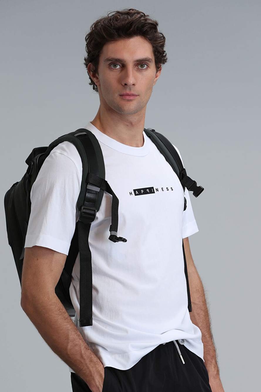 Kane Modern Grafik T- Shirt Beyaz — صورة المنتج 5 من 6