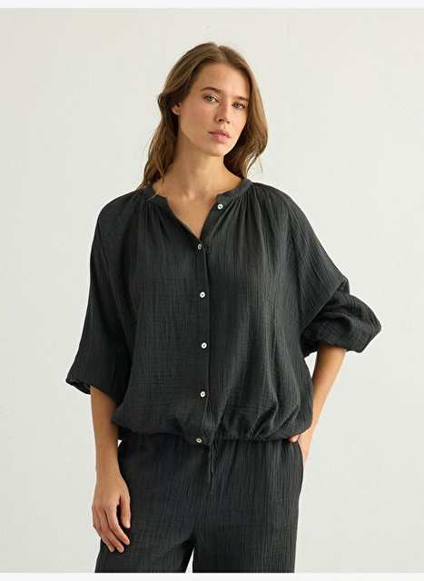 Kaya Boyfriend Shirt - Anthracite