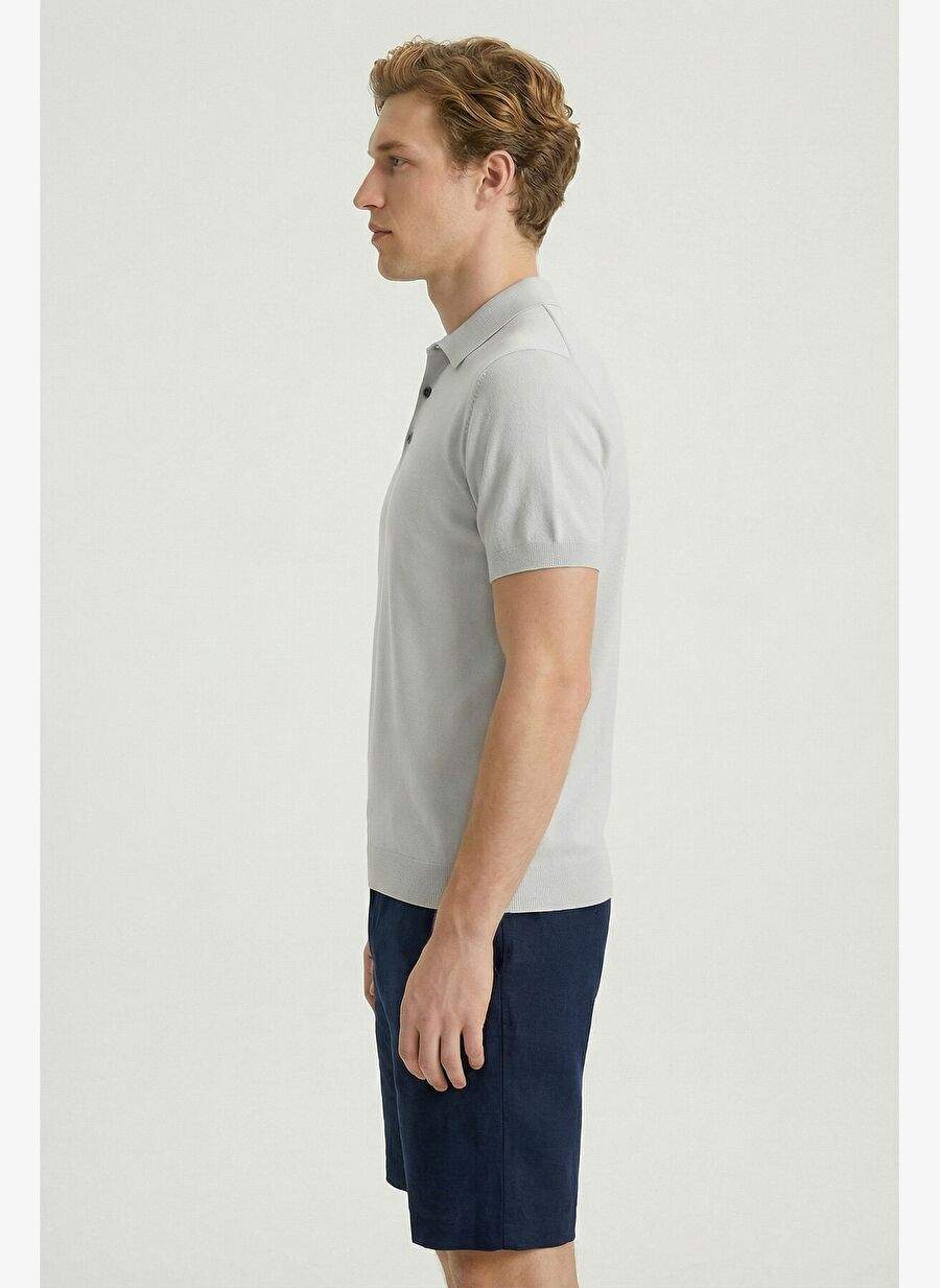 Gri Polo Triko Tişört — Product image 4 of 6