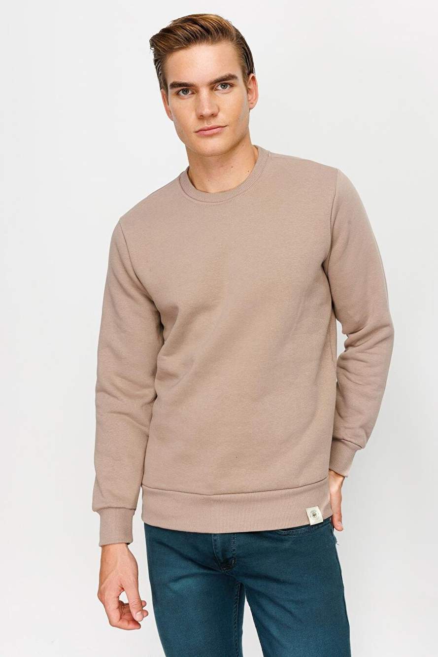 Men's Camel Standard Bike Collar Sweatshirt — Product image 4 of 6