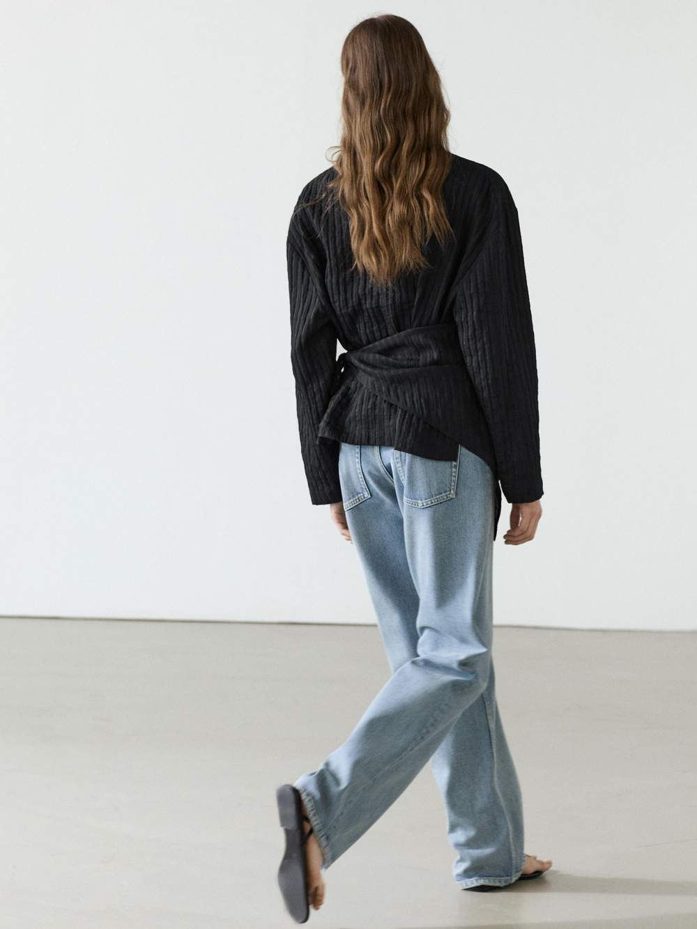 Striped flowing shirt with scarf detail — Product image 5 of 22