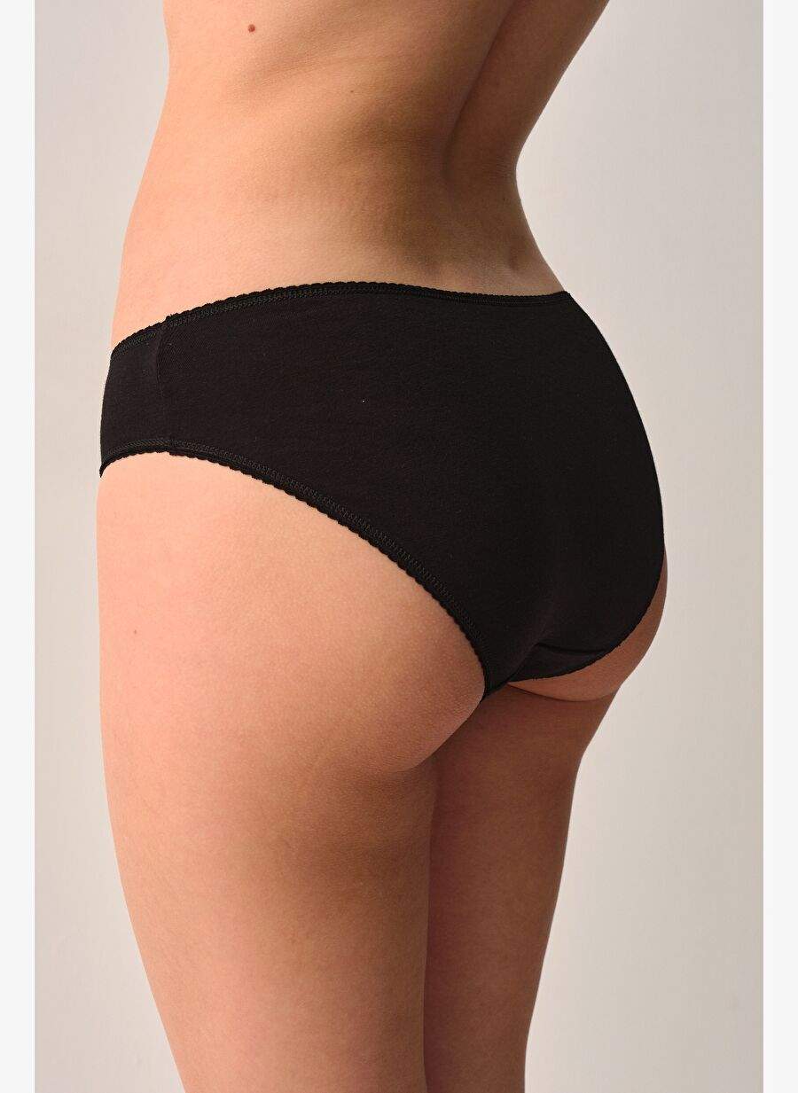 Mila Siyah Normal Bel 6'lı Paket Pamuklu Külot — Product image 7 of 8