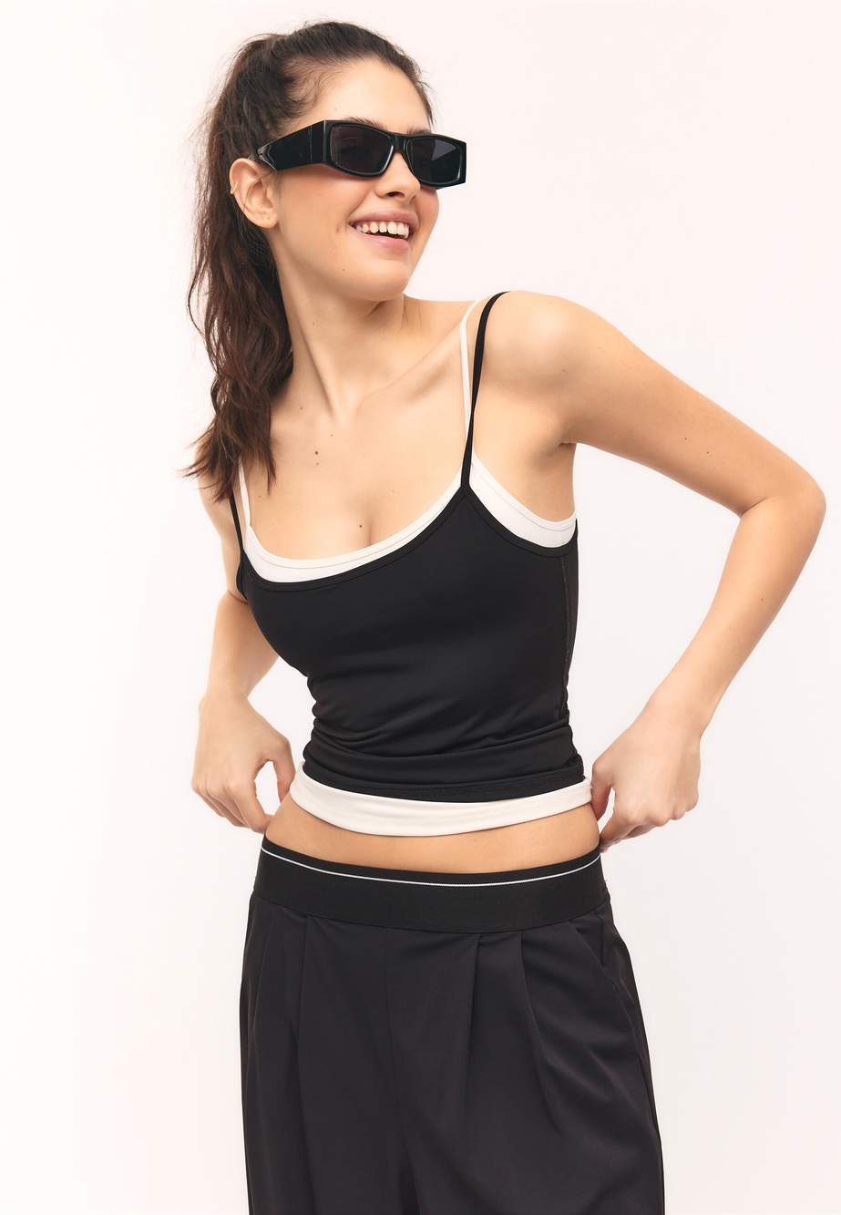 Soft-touch elasticated waist palazzo joggers — صورة المنتج 6 من 27