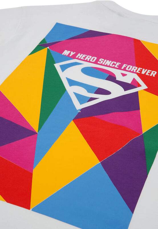 Men Vegan White T-Shirt - Warner Bros My Hero Since Forever Superman Design — صورة المنتج 3 من 3