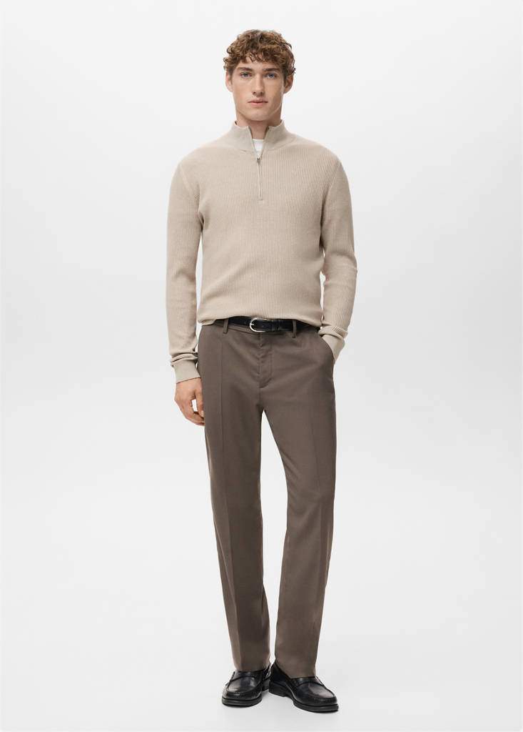 Ribbed sweater with zip neck — Product image 29 of 30