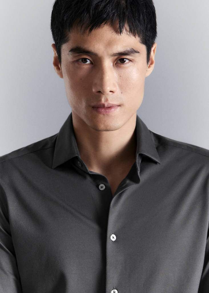 Slim fit comfort stretch non-iron cotton shirt — Product image 23 of 27