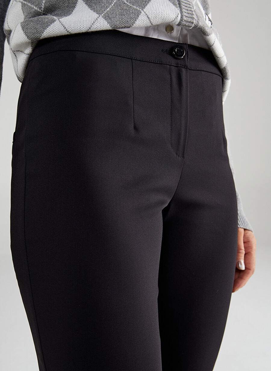 Faik Sönmez  Normal Bel Slim Fit  Siyah Kadın Pantolon  -  B00052 — صورة المنتج 6 من 6