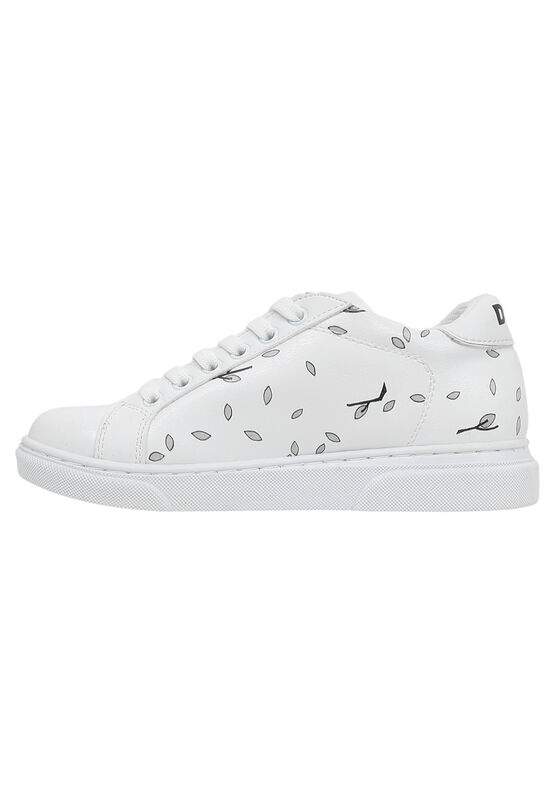 Kids Vegan Leather White Sneakers - Lemur Design — Product image 3 of 8