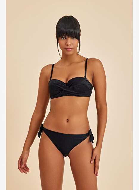Bali Siyah Yandan Baglamal Bikini Alt