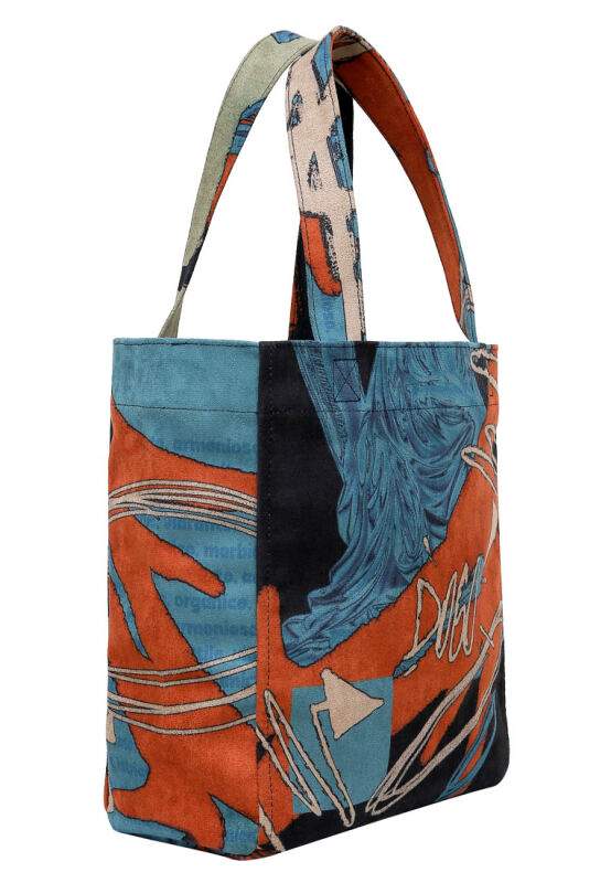 Women Vegan Multicolor Large Tote Bag - The Youth of Dogo Design — صورة المنتج 5 من 6