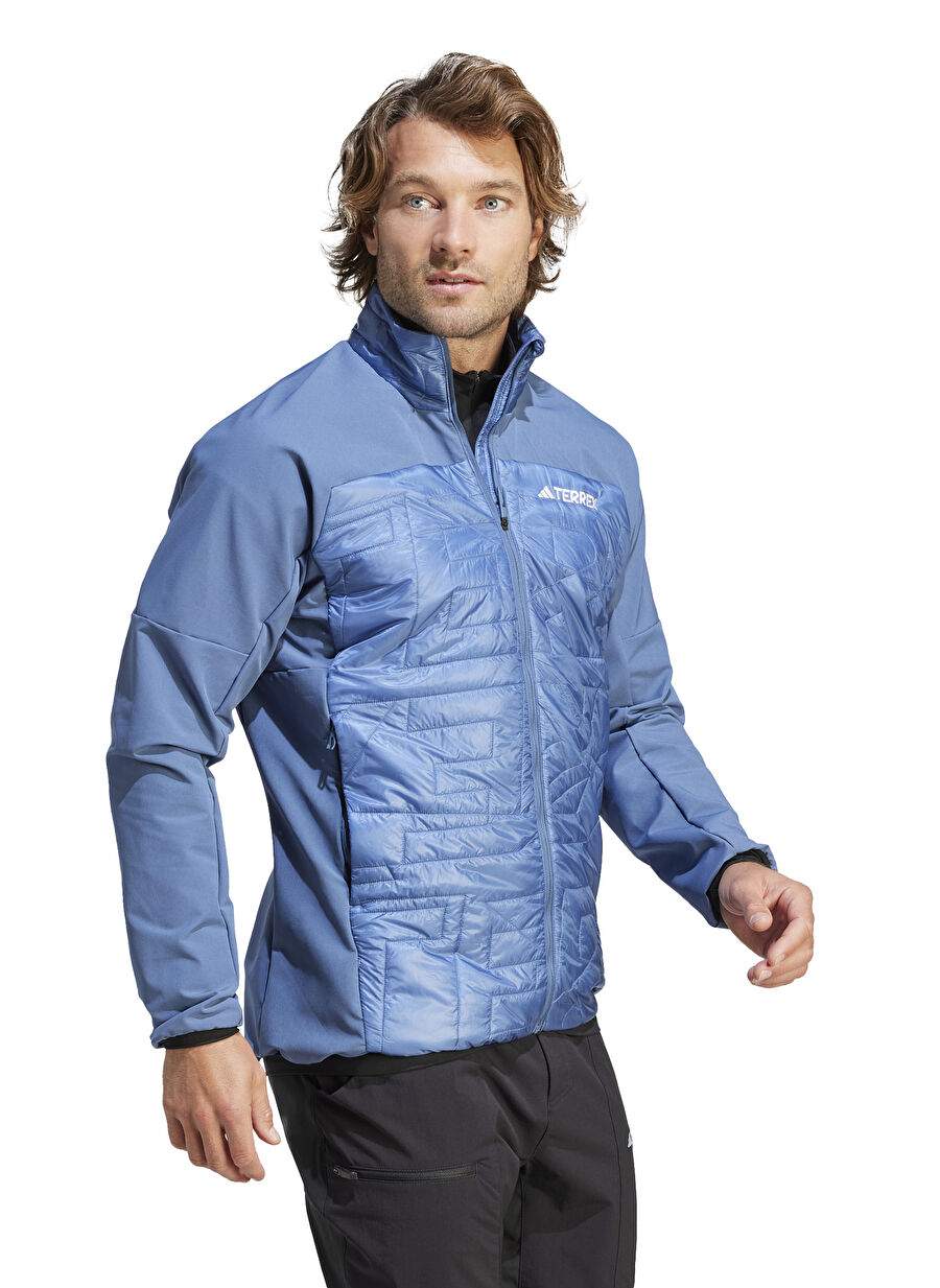 adidas Mavi Erkek Dik Yaka Terrex Mont XPR VARIL HYB JACKET — صورة المنتج 3 من 7