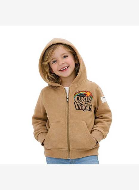 Hupalupa Kapüşonlu Sweatshirt Bej Cırcus 9-10 Yaş