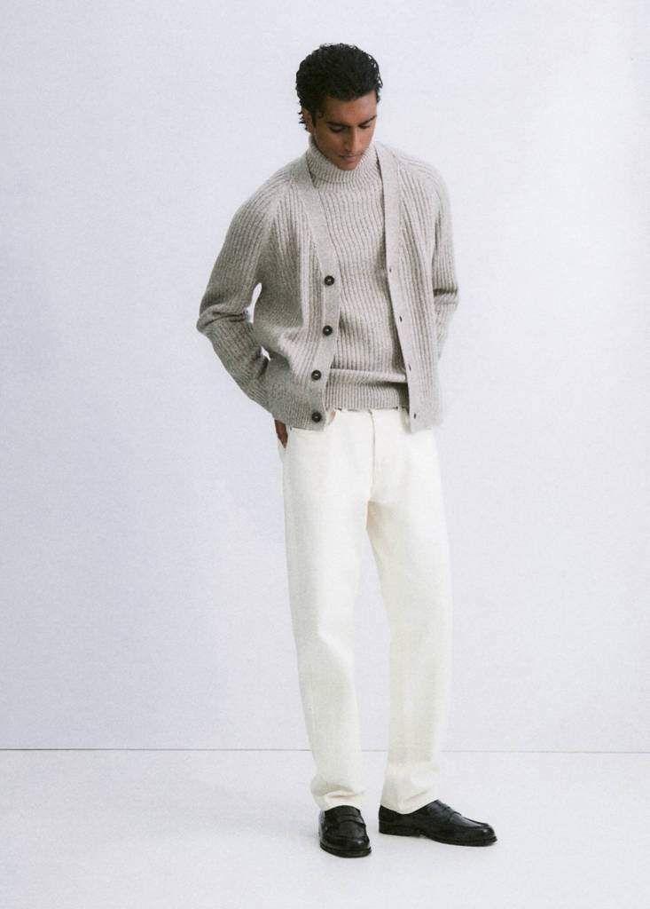 Wool-blend ribbed cardigan — Product image 7 of 9