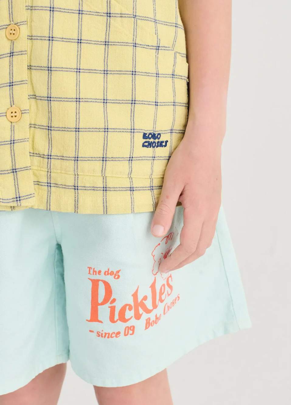 Pickles The Dog Printed Light Blue Boys' Bermuda Shorts — صورة المنتج 3 من 3