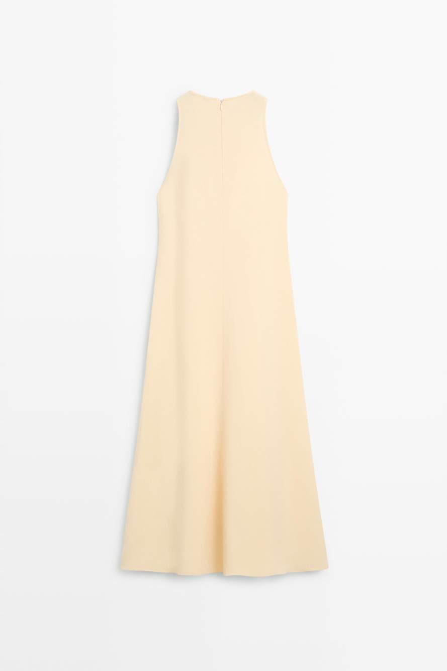 Flowing linen halter midi dress — Product image 3 of 13