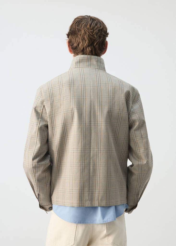 Prince of Wales check jacket with funnel neck — Product image 11 of 11