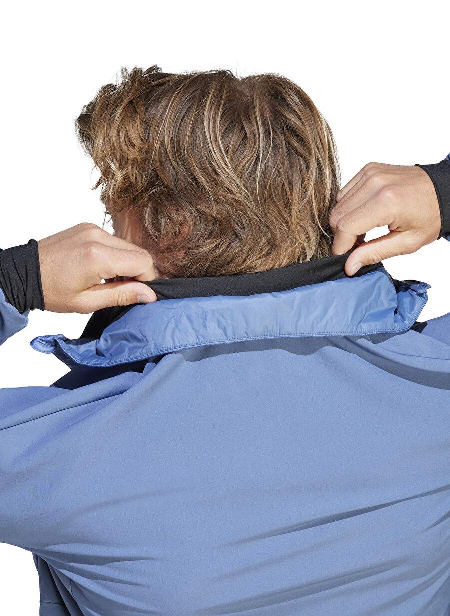 adidas Mavi Erkek Dik Yaka Terrex Mont XPR VARIL HYB JACKET — صورة المنتج 6 من 7