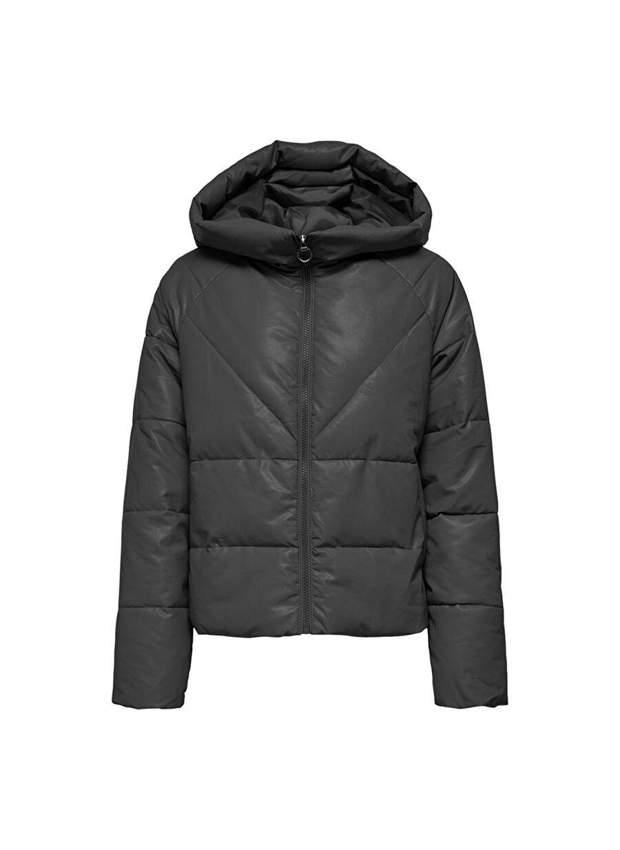 Only Siyah Kadın Mont ONLNEWANJA FAUX LEATHER PUFFER CC O — Product image 4 of 4
