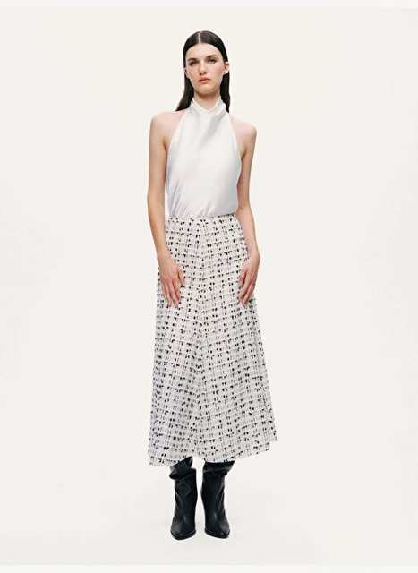 Patterned Midi Bell Skirt