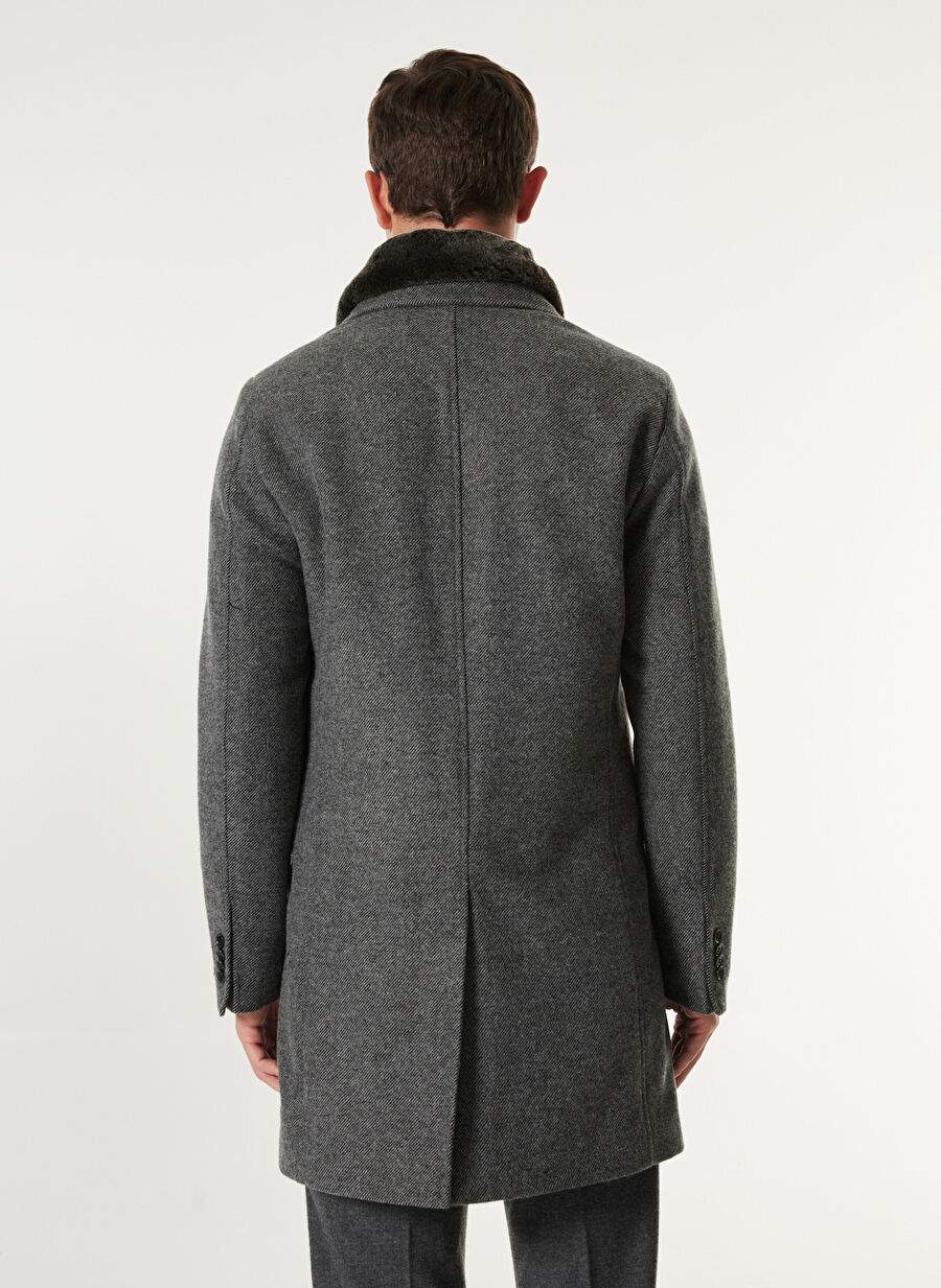 Grey Melange Men's Wool Blend Coat FC4WM-PLT 2953 — Product image 6 of 6