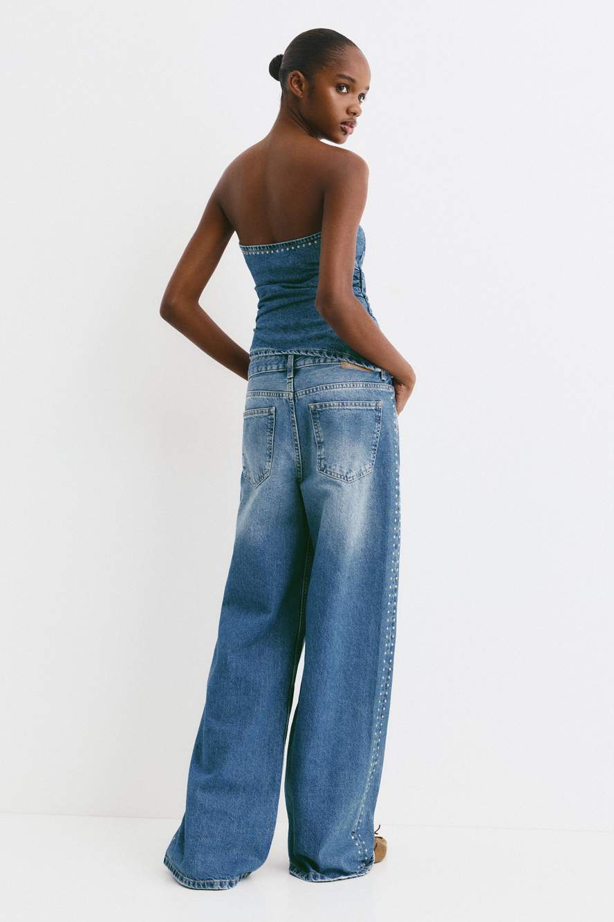Wide-leg stud jeans — Product image 43 of 60