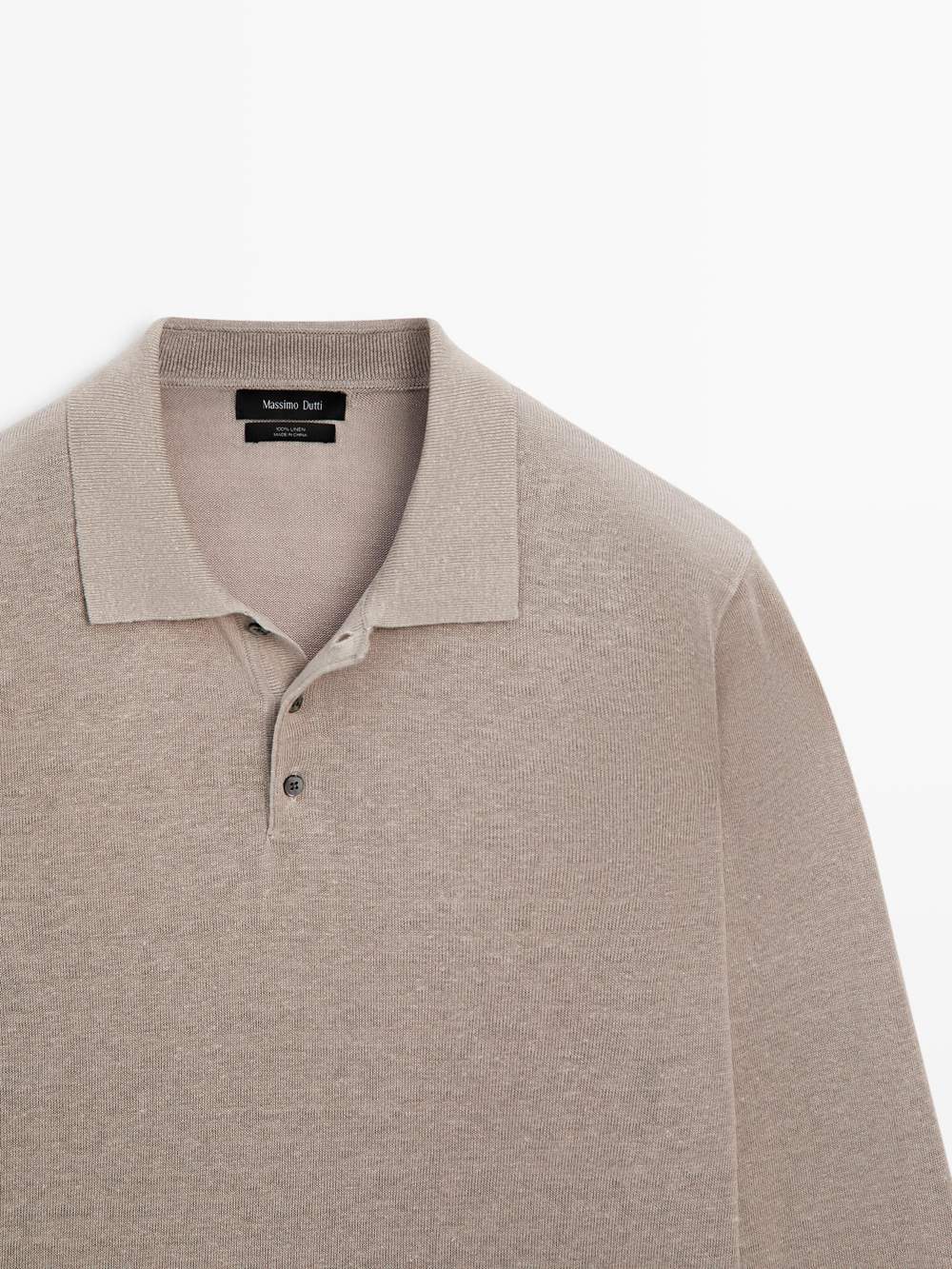 100% linen knit polo collar sweater — Product image 4 of 12