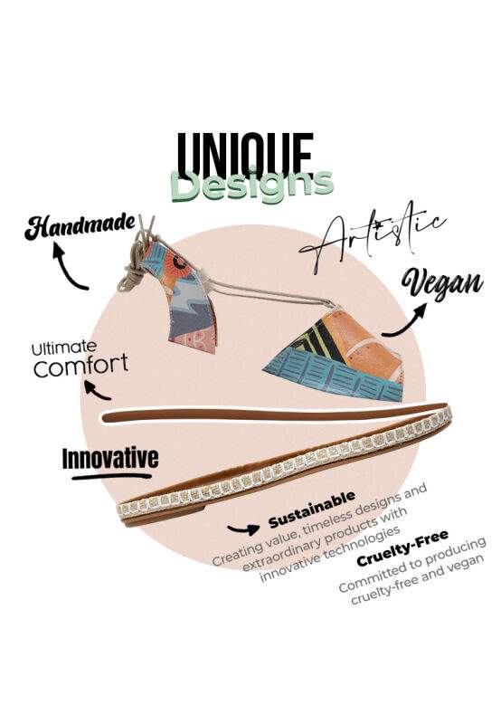 Women Vegan Leather Orange Lace Up Sandals - Welcome to the Tribe Design — Product image 3 of 7