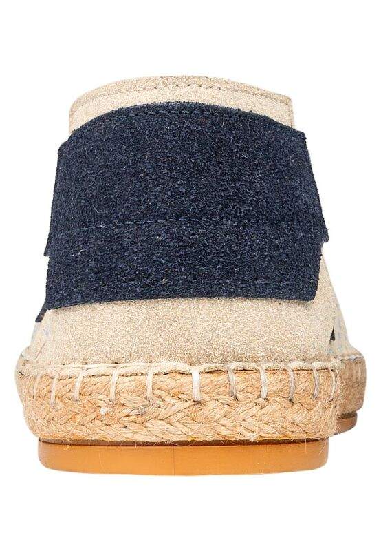 Men Vegan Blue Lace Up Espadrilles - Patches Design — صورة المنتج 5 من 6