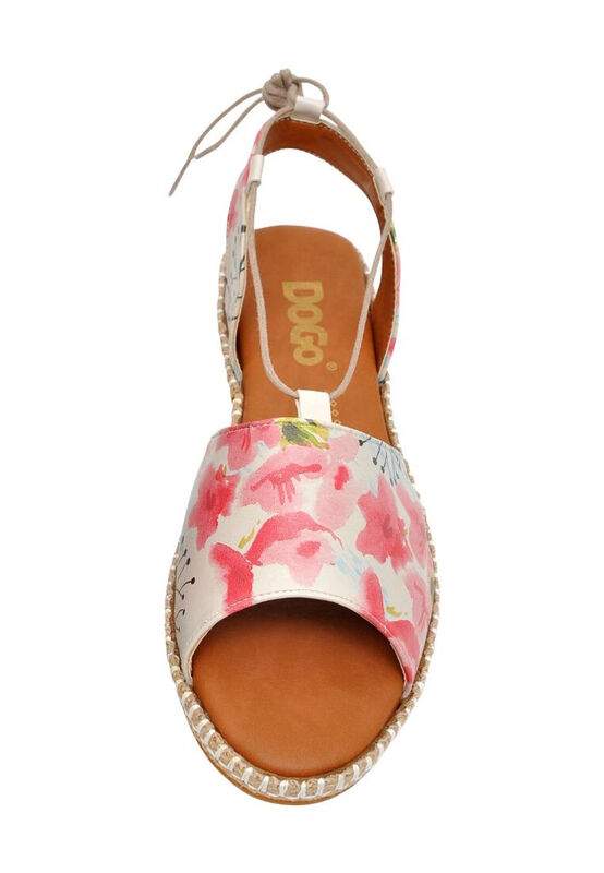 Women Vegan Leather Pink Lace Up Sandals - Spread Your Wings Design — Product image 5 of 6