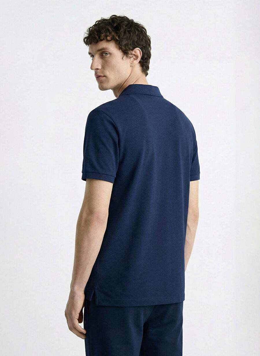 Blue Men's 100 Cotton Basic Polo T Shirt J4sm Tst7234 — Product image 4 of 7