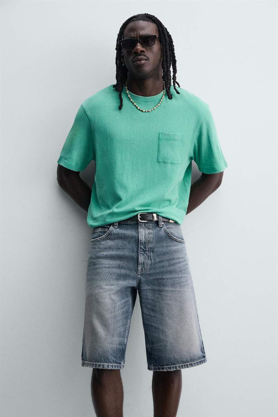 RELAXED FIT DENIM BERMUDA SHORTS — Product image 5 of 10