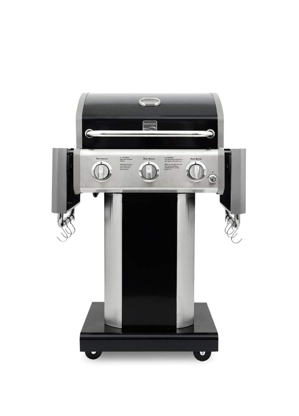 Siyah Metal 3 Ocaklı Gazlı Barbekü — صورة المنتج 3 من 6
