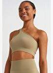 Single Shoulder Back Rope Sports Bra Soil Green — Product image 20 of 30
