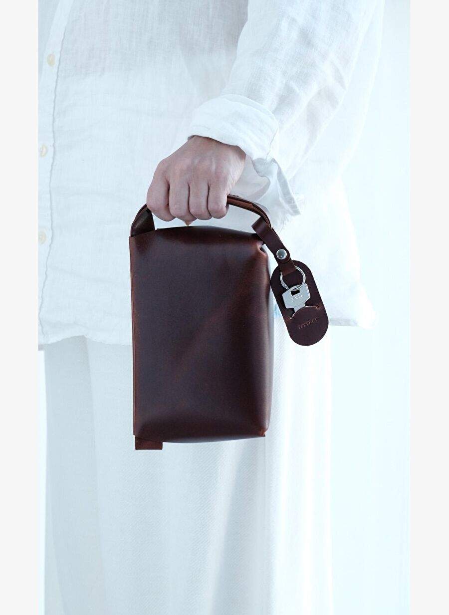 Ori Max Kahverengi Deri Clutch Canta — Product image 8 of 8