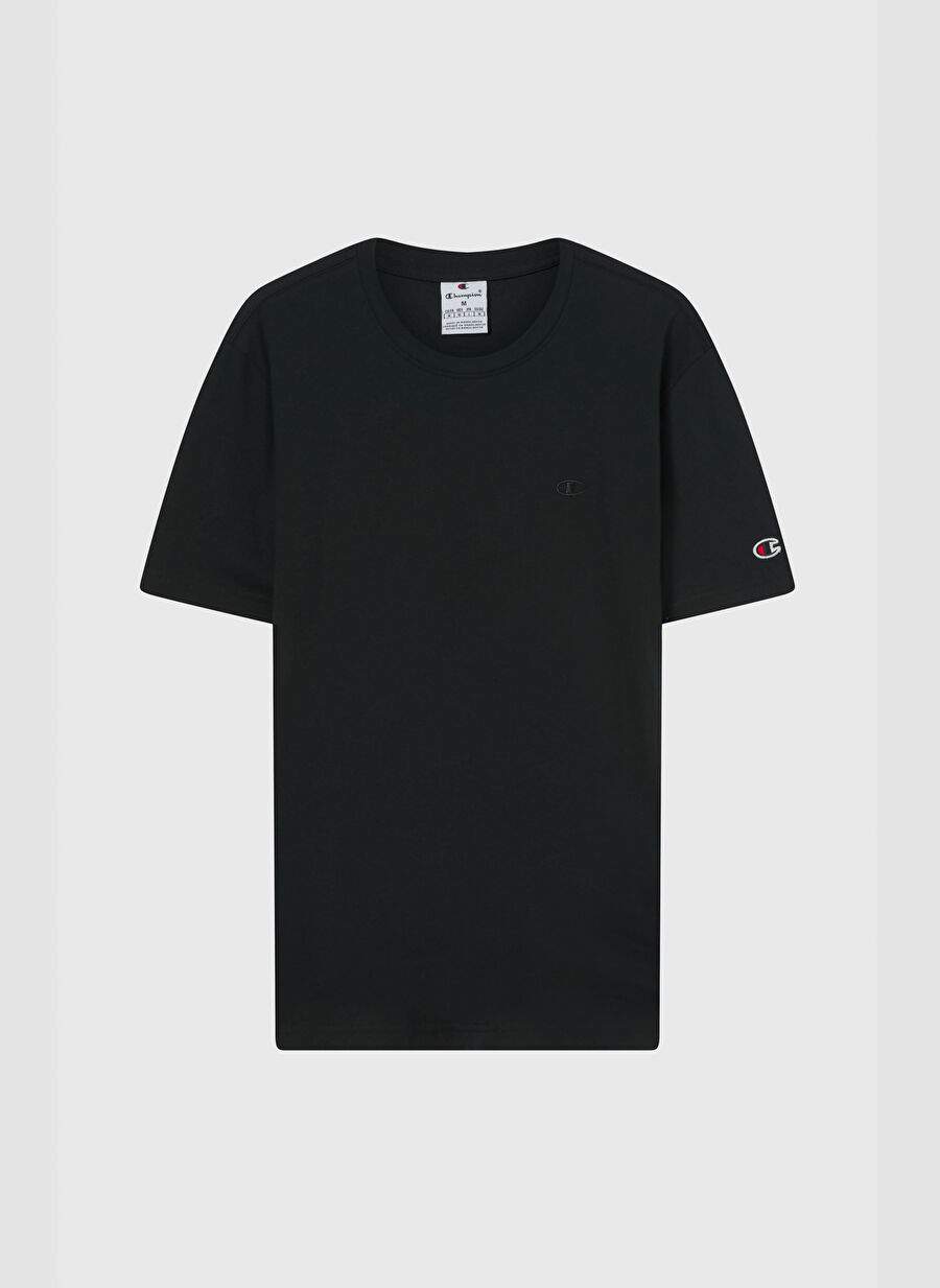 Champion 220278 Kk001 Ss Tee Siyah Yuvarlak Yaka Duz Erkek T Shirt — صورة المنتج 6 من 6