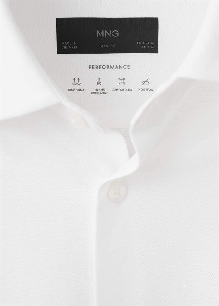 Slim fit comfort stretch non-iron cotton shirt — Product image 8 of 27