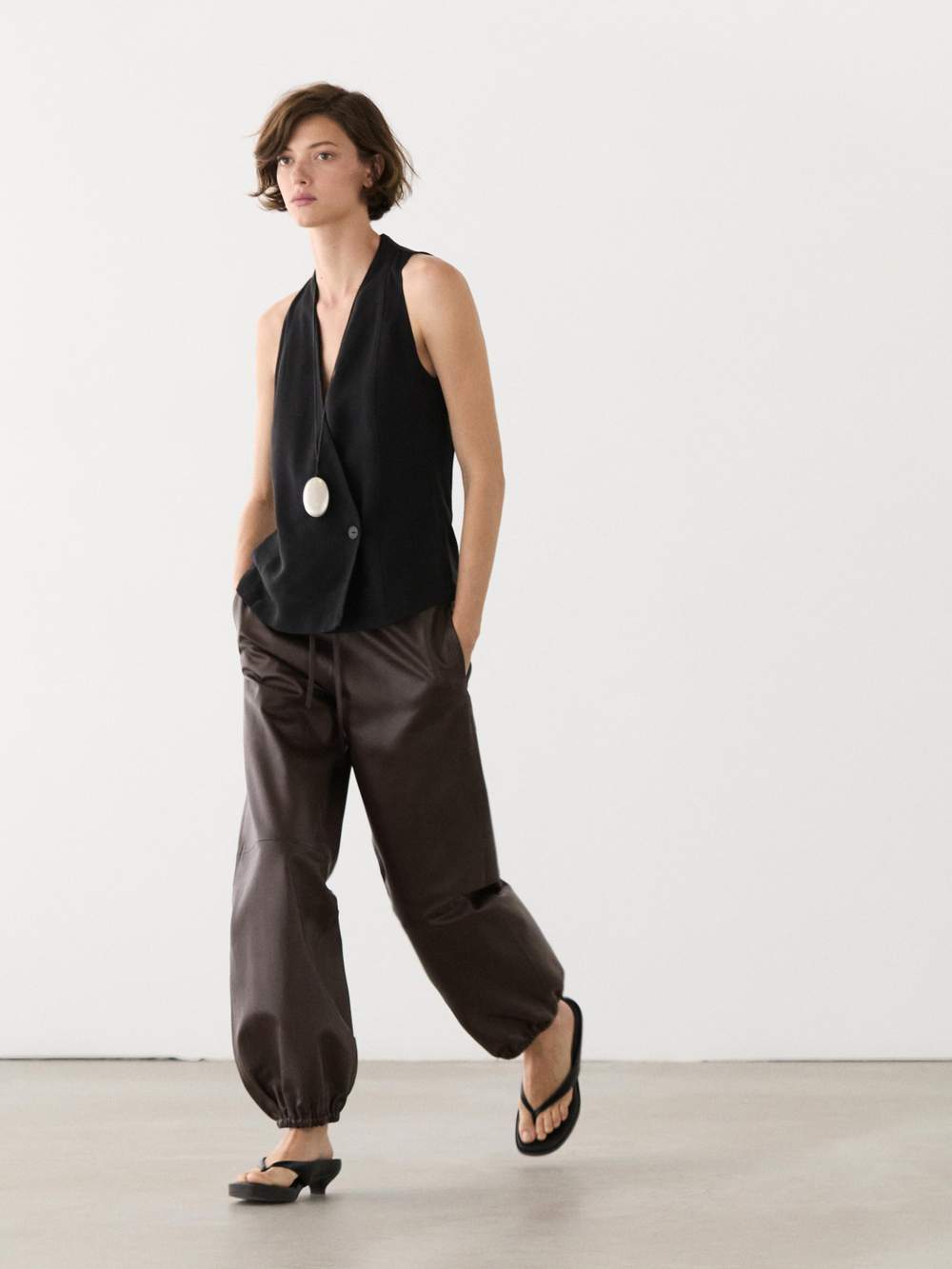 Nappa leather sarouel trousers — Product image 8 of 13
