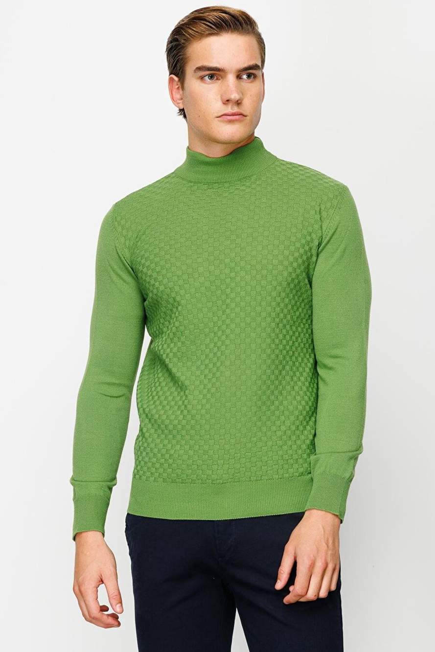 MEN'S GREEN STANDARD HALF FISHERMAN KNITWEAR — Product image 6 of 7