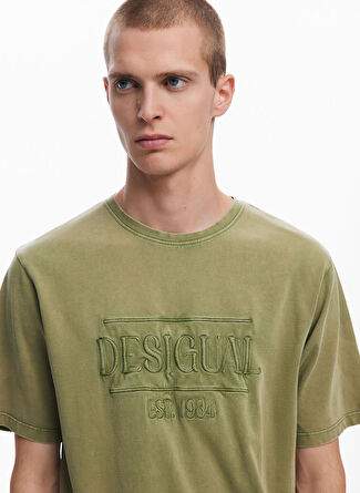 Desigual Haki Erkek Regular Fit T Shirt 25smtk13 Man Knit T Shirt Short Sle — Product image 14 of 20