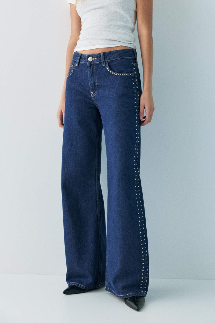 Wide-leg stud jeans — Product image 12 of 60