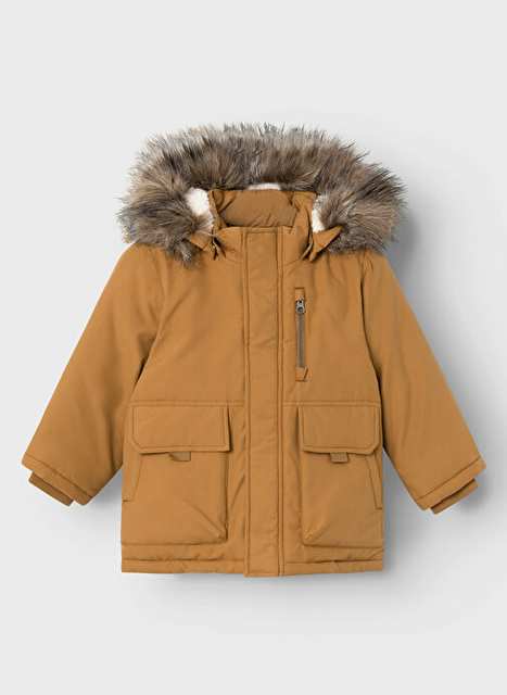Name it Kahve Erkek Çocuk Desenli Parka 13227826