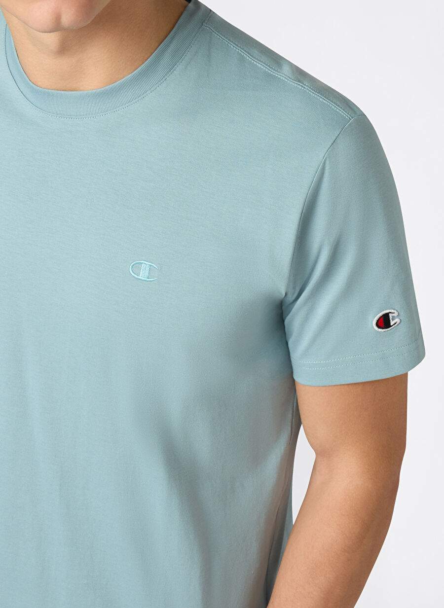 Champion 220278-BS221 SS Tee Mavi Erkek T-Shirt — صورة المنتج 3 من 4