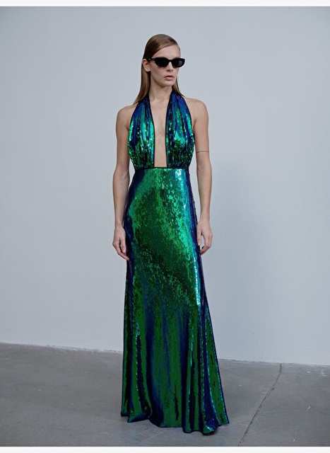 Ines Fayetli Long Dress Green