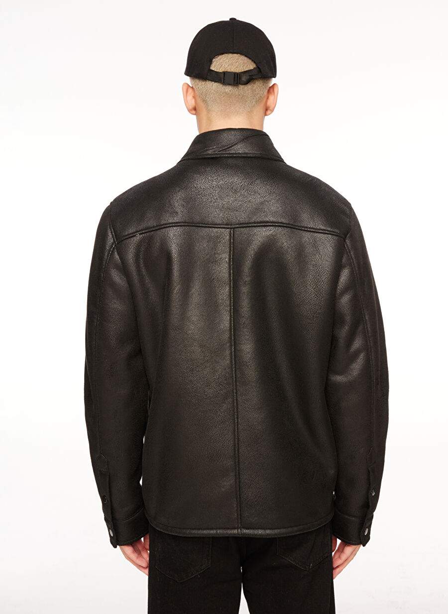 Black On Black Siyah Erkek Deri Mont B3WM-MNT83 — صورة المنتج 6 من 6