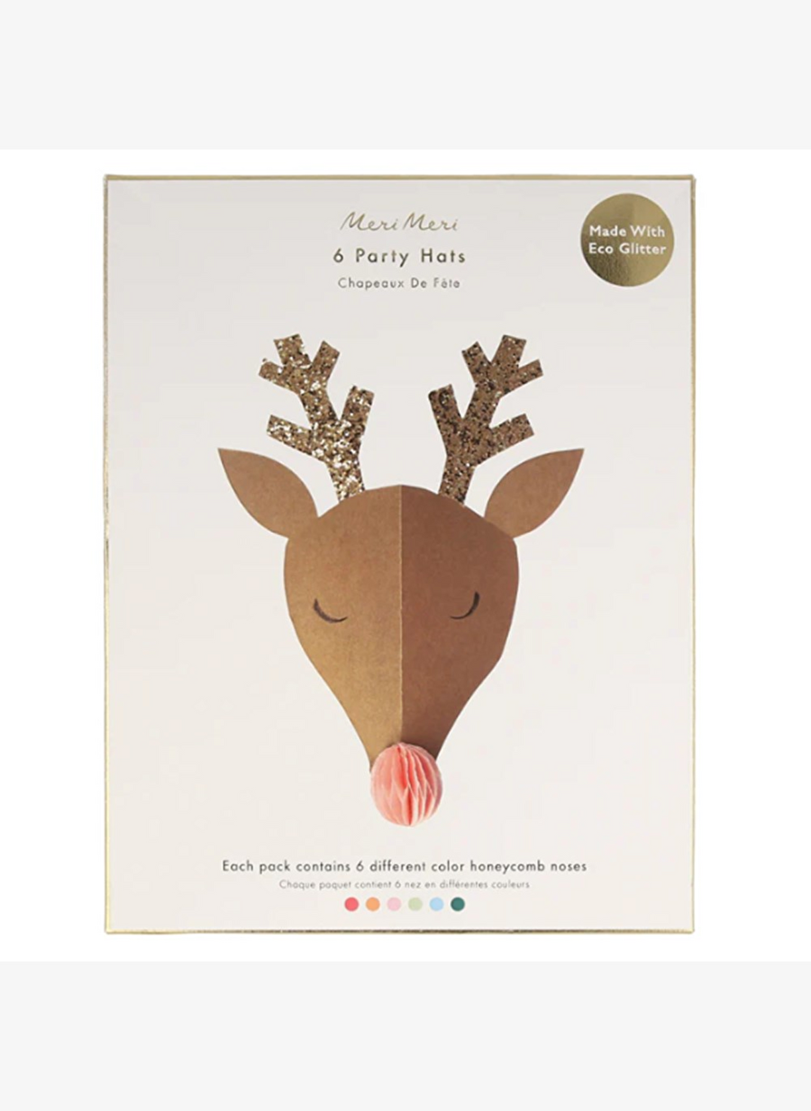Meri Meri - Reindeer Party Hats - Ren Geyikleri Parti Şapkaları - 6lı — صورة المنتج 4 من 4