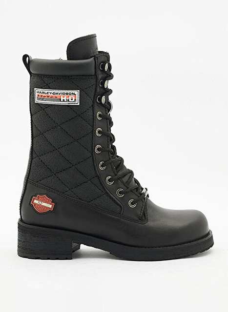 Harley Davidson Siyah Kadın Deri Çizme ROSE - 025Z0217