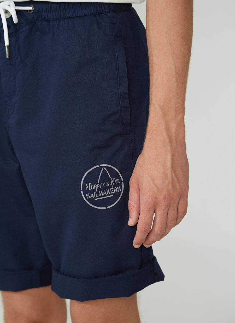 Murphy&Nye Lacivert Erkek Bağlamalı Bel Şort DAYSHAPE SHORT — صورة المنتج 5 من 6