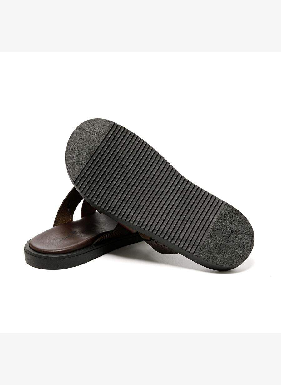 Erkek Terlik M6857 The Sandals Factory  LEATHER UPPER Dark Brown — Product image 6 of 6