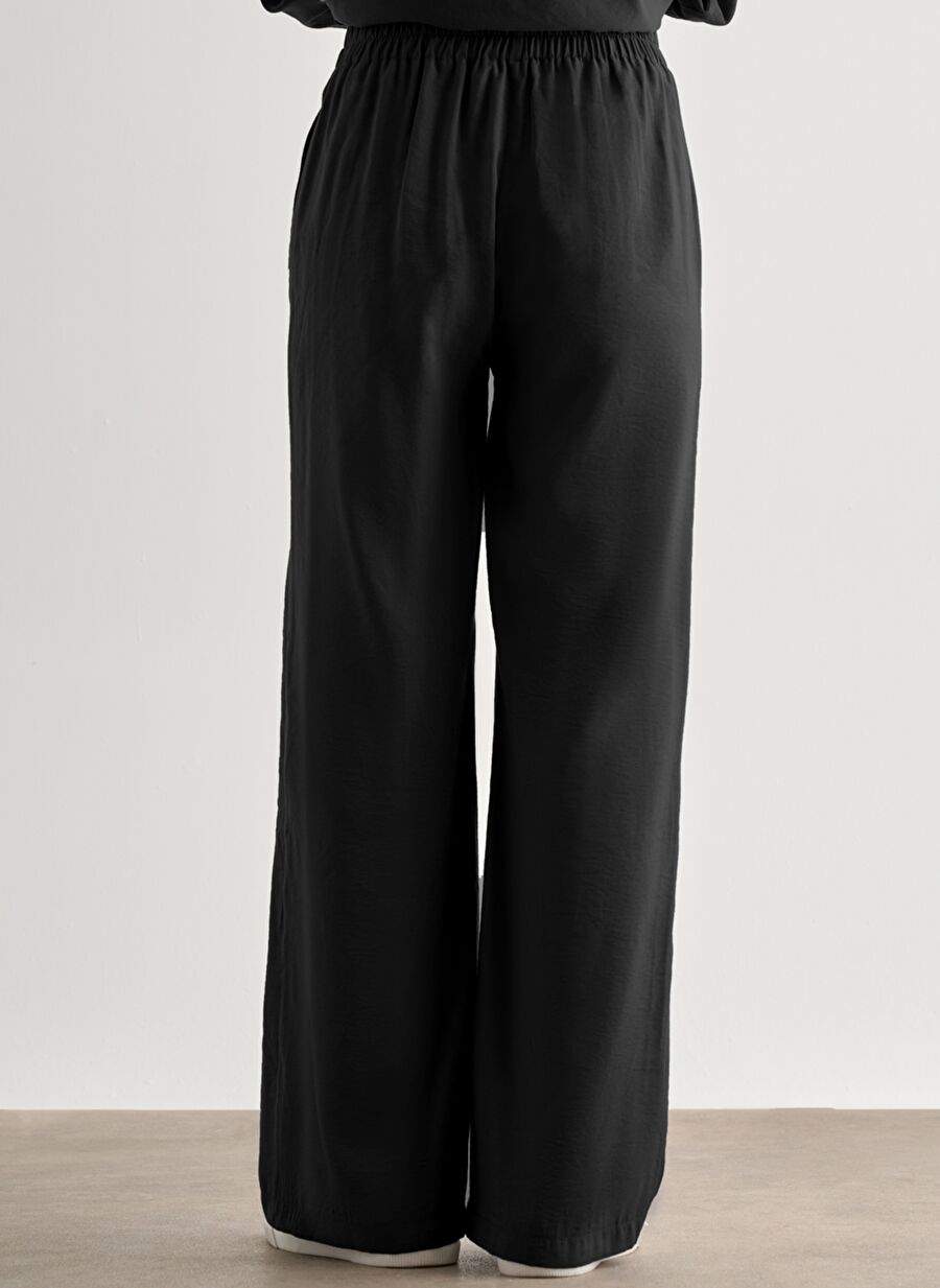 Mizalle Siyah Rahat Kesim Genis Pacal Modal Pantolon — Product image 4 of 4